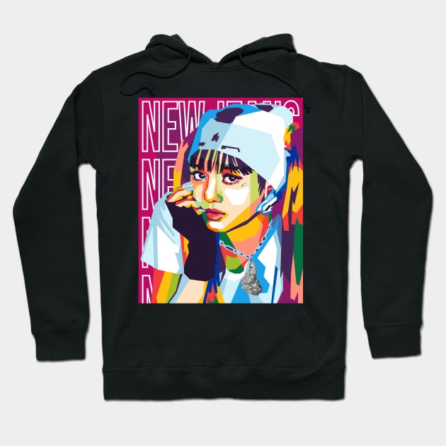 danielle new jeans Hoodie by cool pop art house